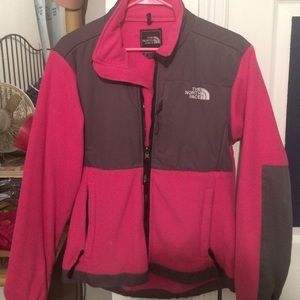 Pink women’s north face Denali jacket - small